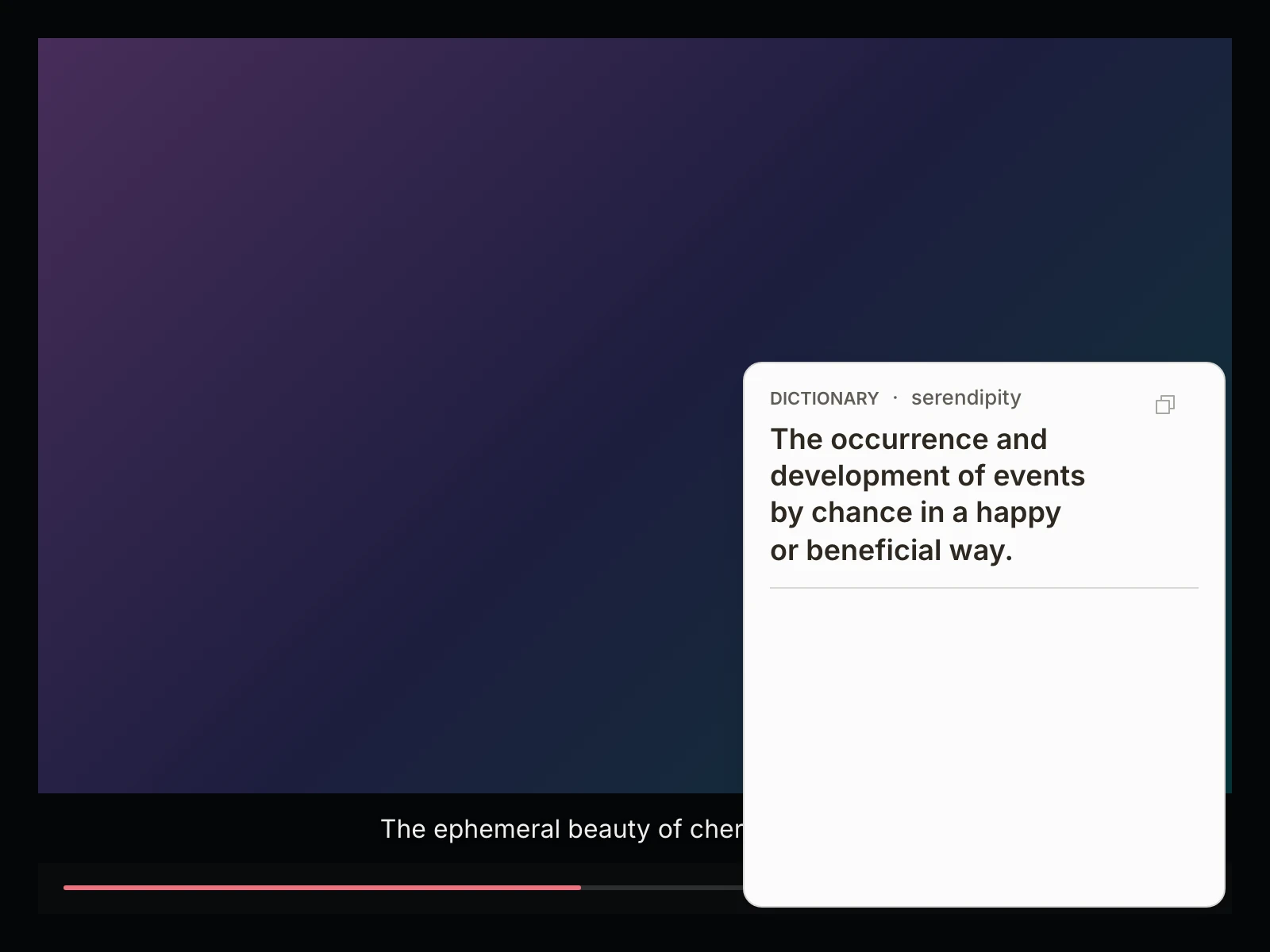 NearWord reading subtitles from a video player